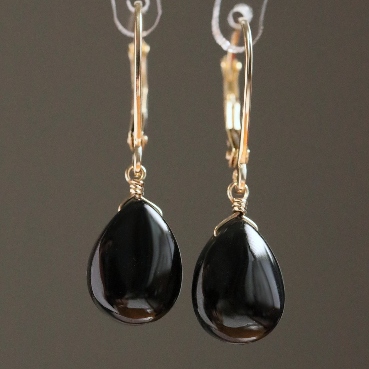 Black Spinel Earrings