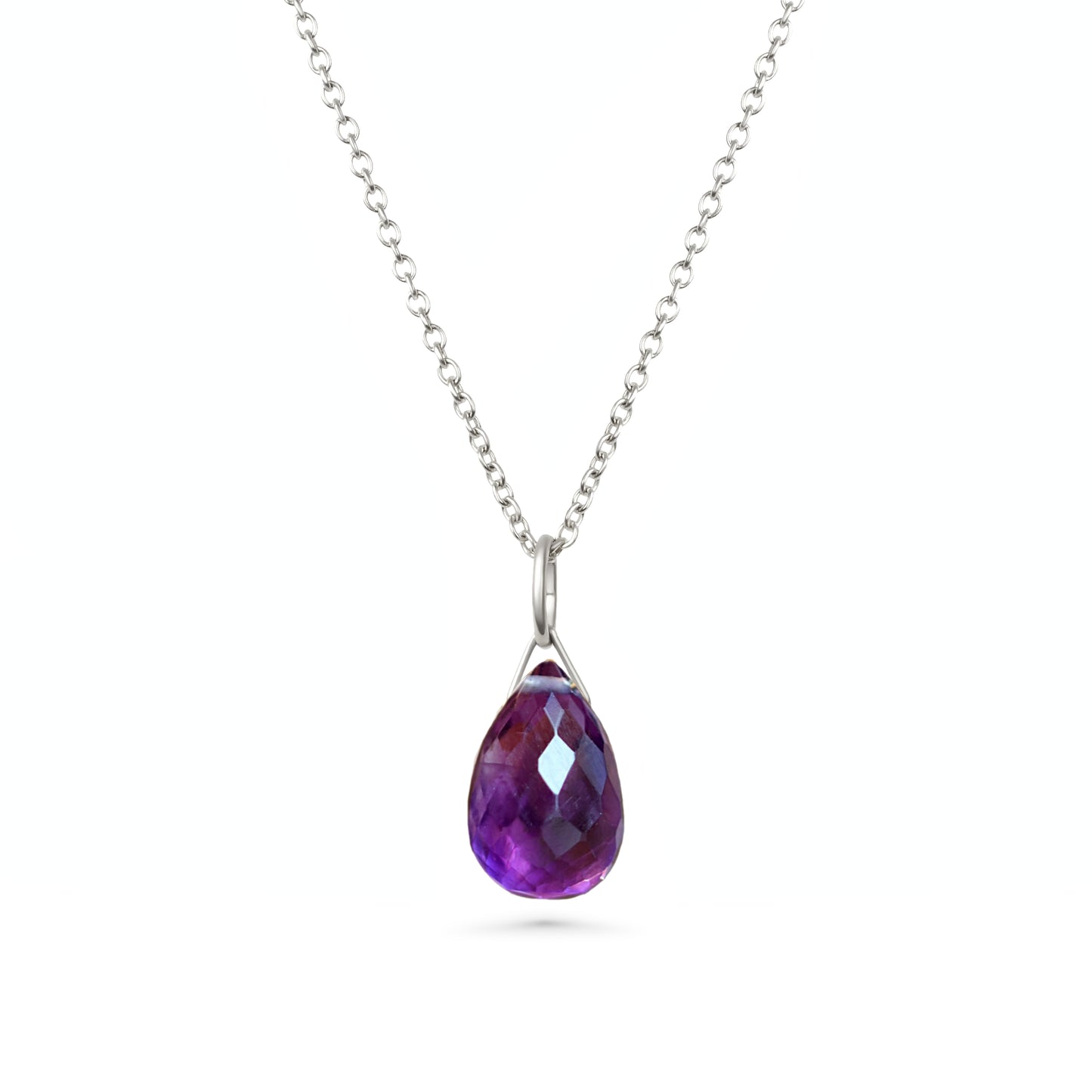 Amethyst Drop Necklace