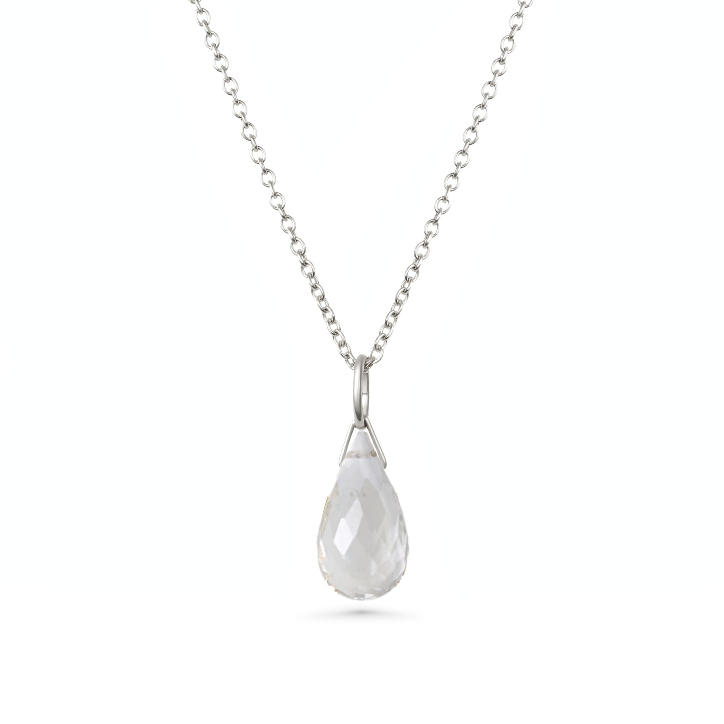 Rock Crystal Drop Necklace