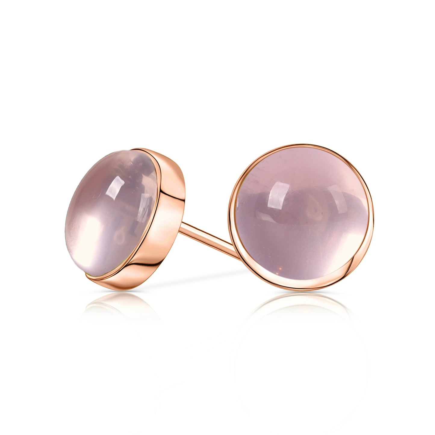 Rose Quartz Stud Earrings