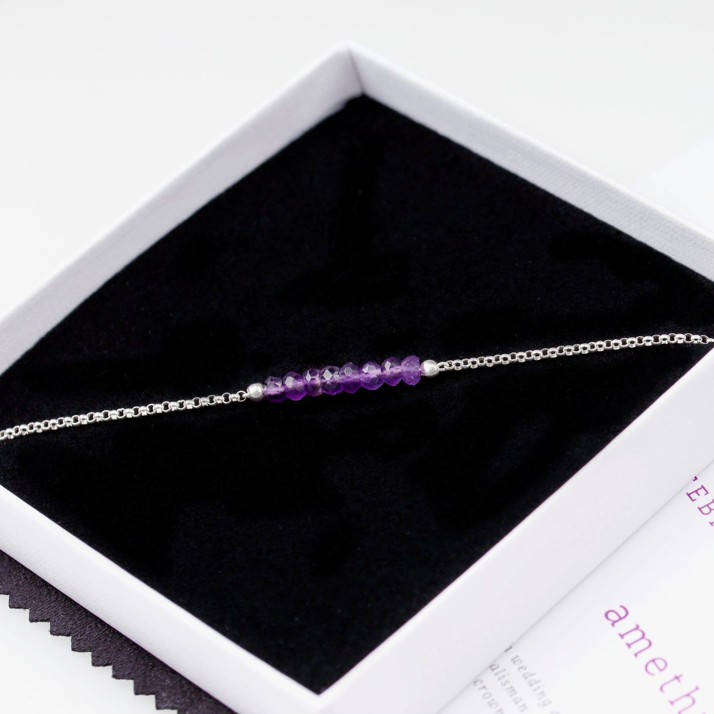 Amethyst Anklet with initials