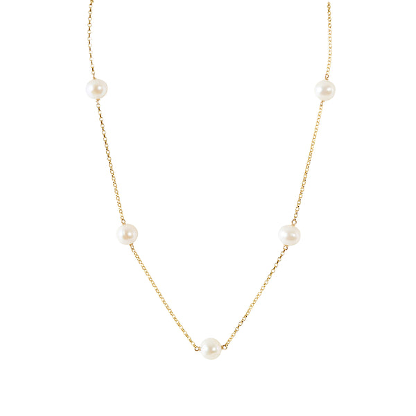 LUNA White Pearl Choker Necklace