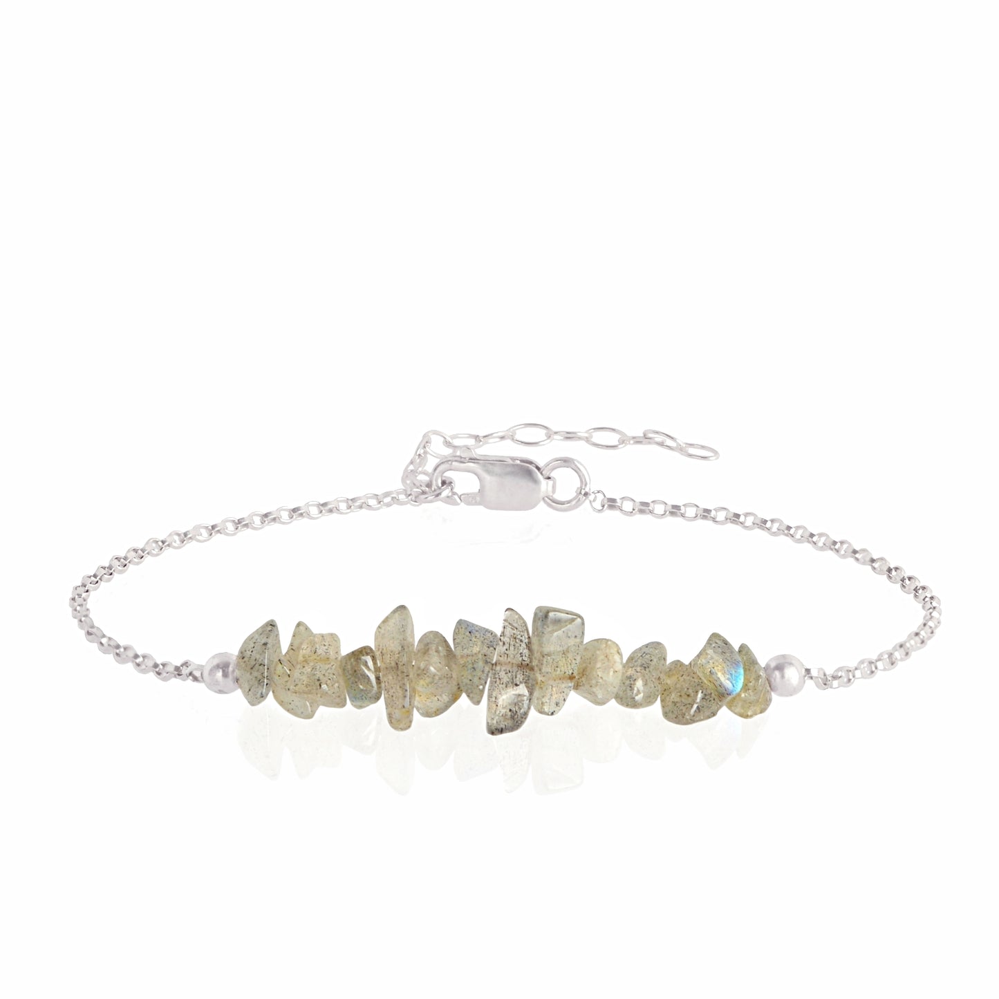 Raw Labradorite Bracelet in sterling silver - Jewlery by Boutique Baltique
