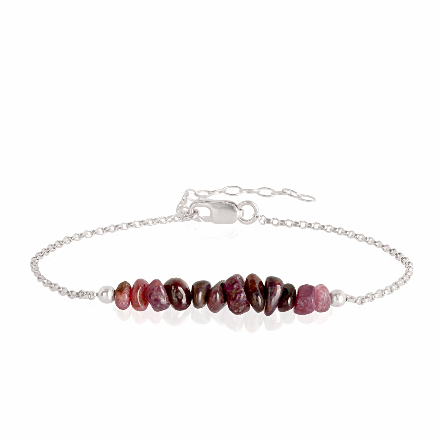 Raw Ruby Bracelet in sterling silver - Jewlery by Boutique Baltique