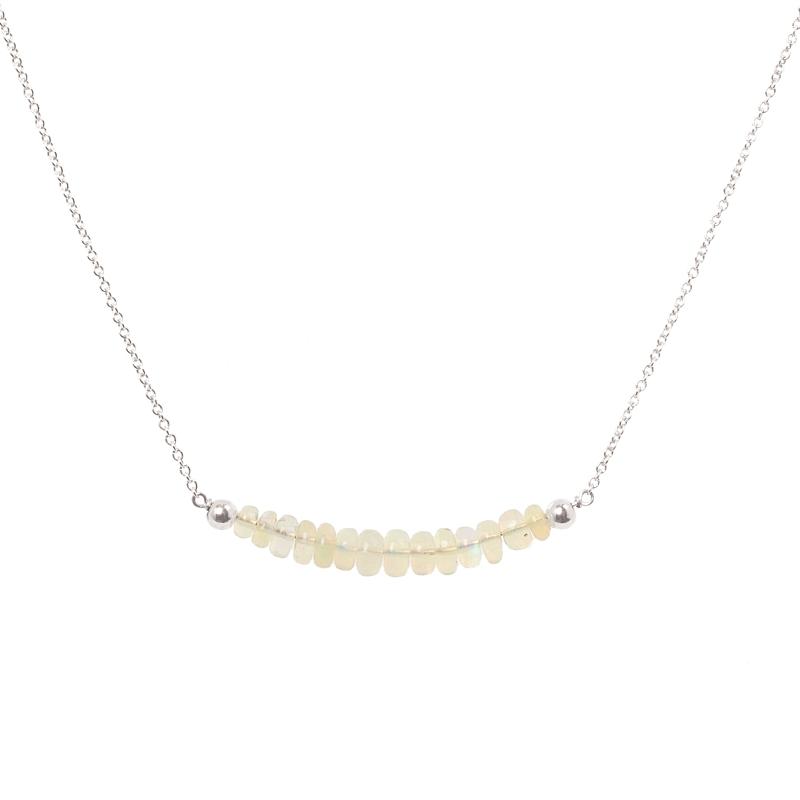 Ethiopian Opal Bar Necklace - Boutique Baltique
