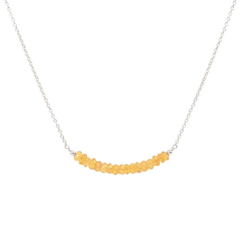 Mandarin Garnet Bar Necklace - Spessartine - Boutique Baltique