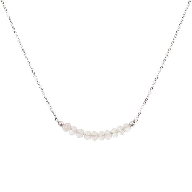Rose Quartz Bar Necklace - Boutique Baltique