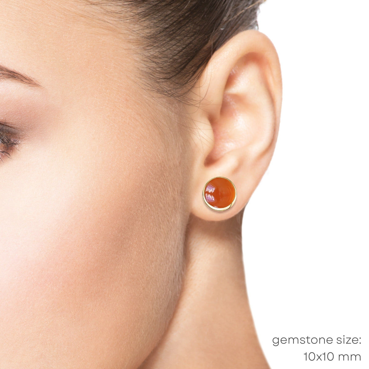 Carnelian Stud Earrings