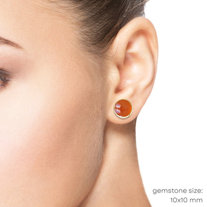 Carnelian Stud Earrings