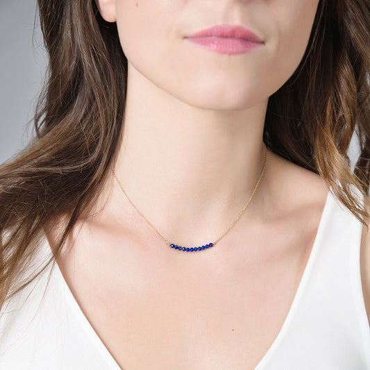 Lapis Lazuli Bar Necklace • LINEA