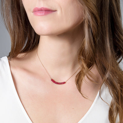Ruby Bar Necklace • LINEA