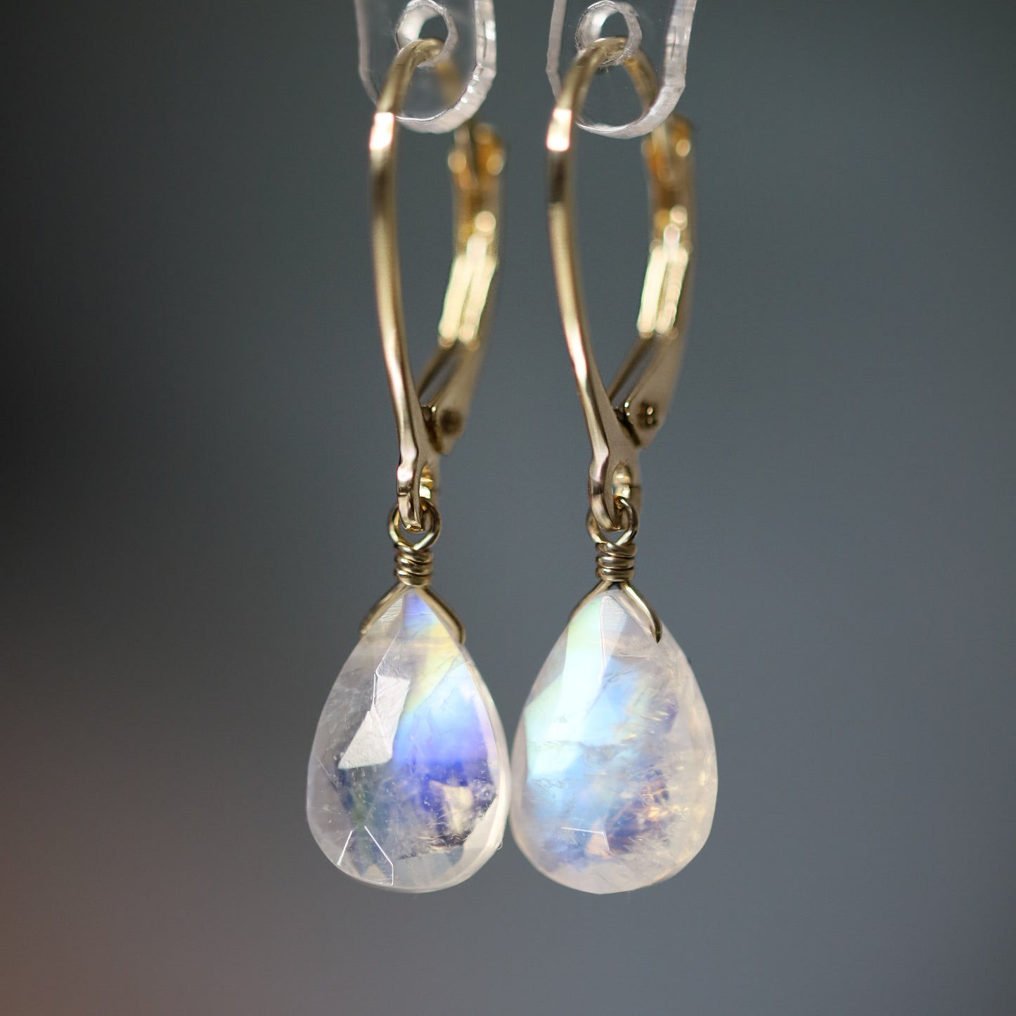 Rainbow Moonstone Earrings