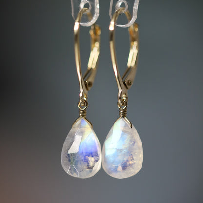 Rainbow Moonstone Earrings