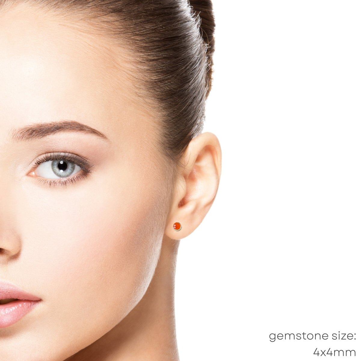 Carnelian Stud Earrings