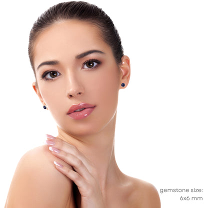 Sapphire Blue Stud Earrings