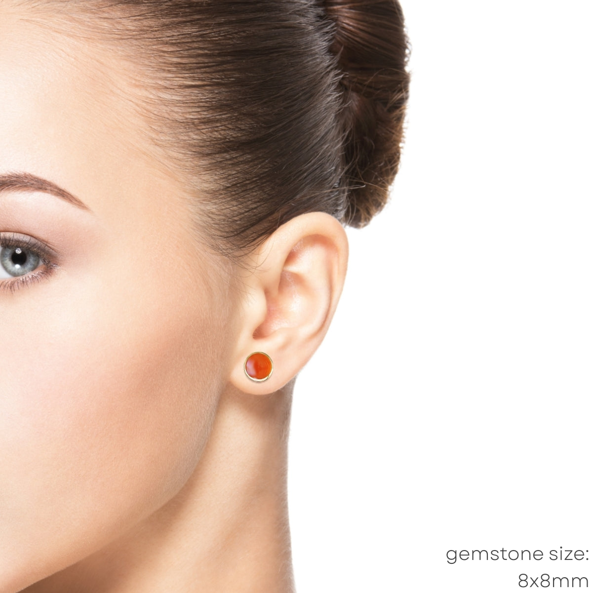 Carnelian Stud Earrings