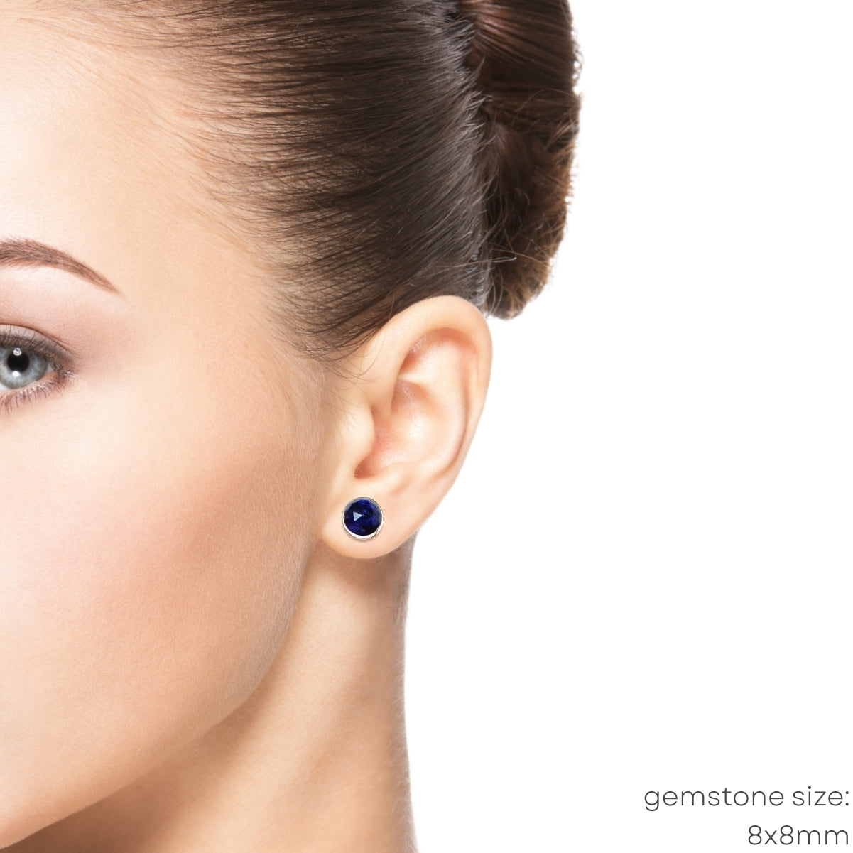 Sapphire Blue Stud Earrings