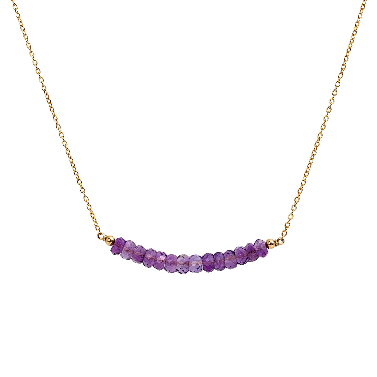 Amethyst Bar Necklace • LINEA