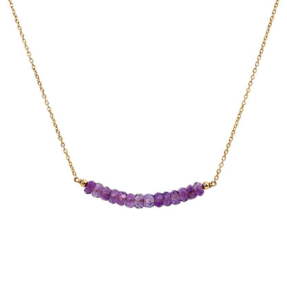 Amethyst Bar Necklace • LINEA