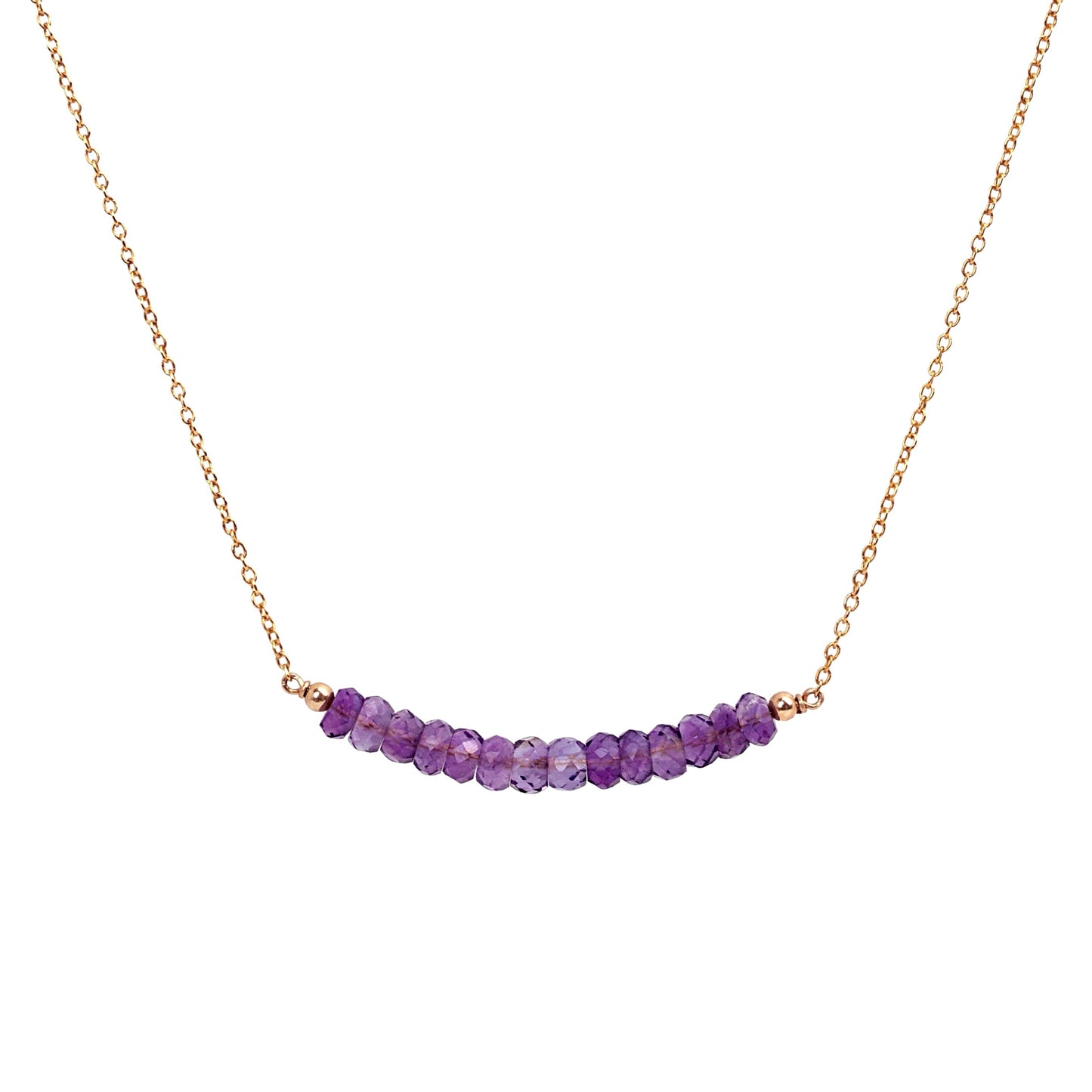 Amethyst Bar Necklace • LINEA