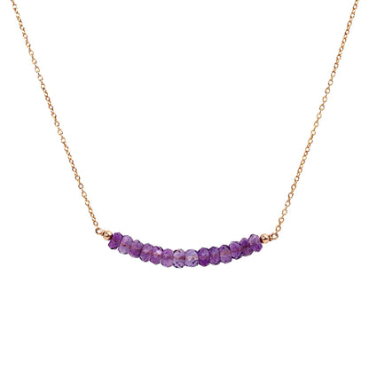 Amethyst Bar Necklace • LINEA