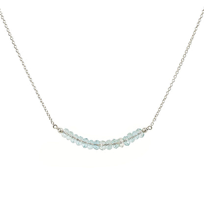 Aquamarine Bar Necklace • LINEA