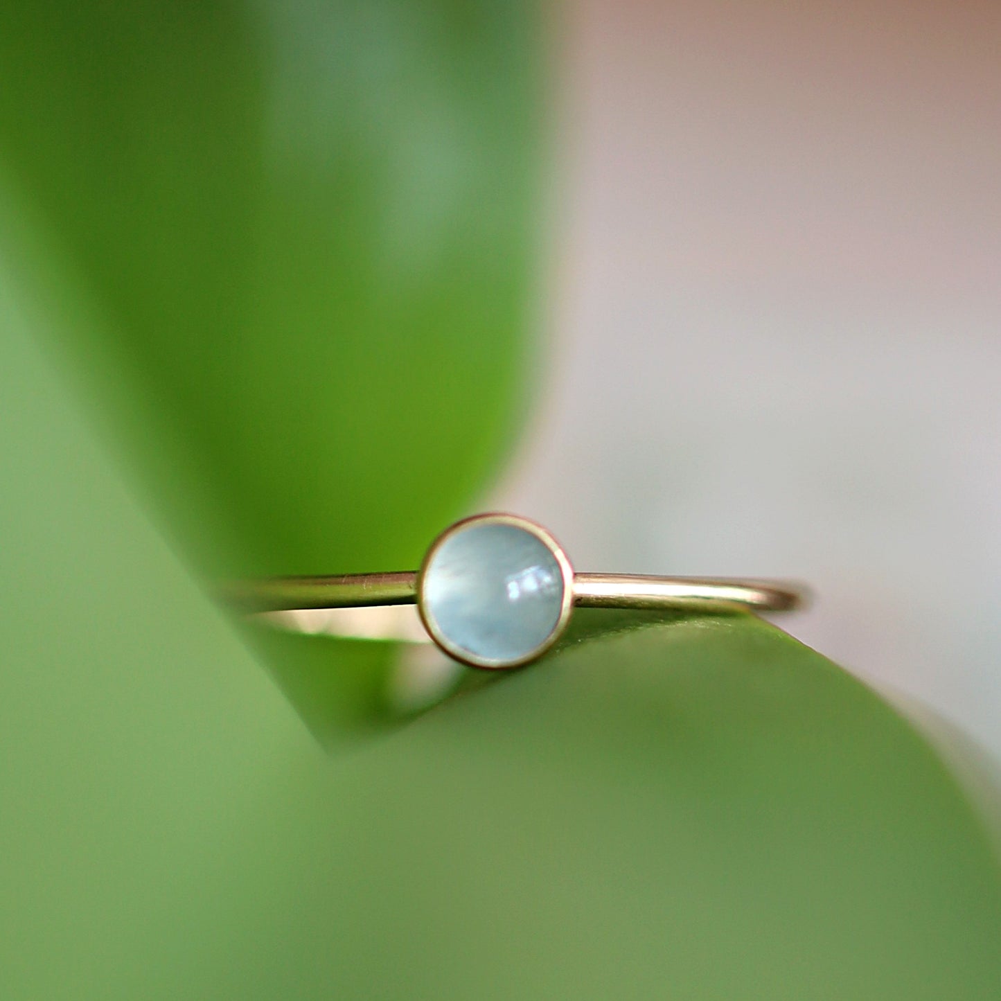 Mini Blue Aquamarine Ring • SPHERA