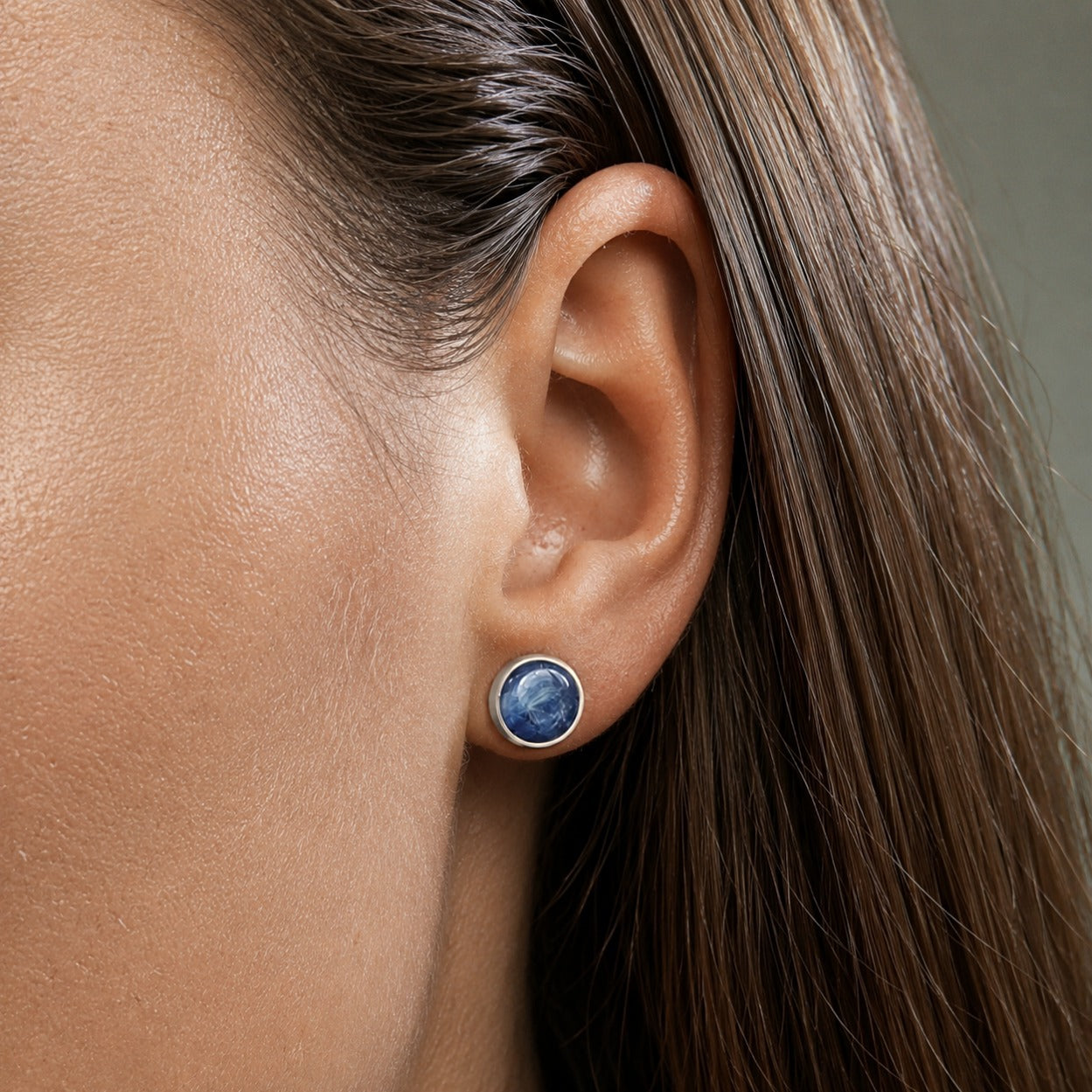Blue Kyanite Stud Earrings