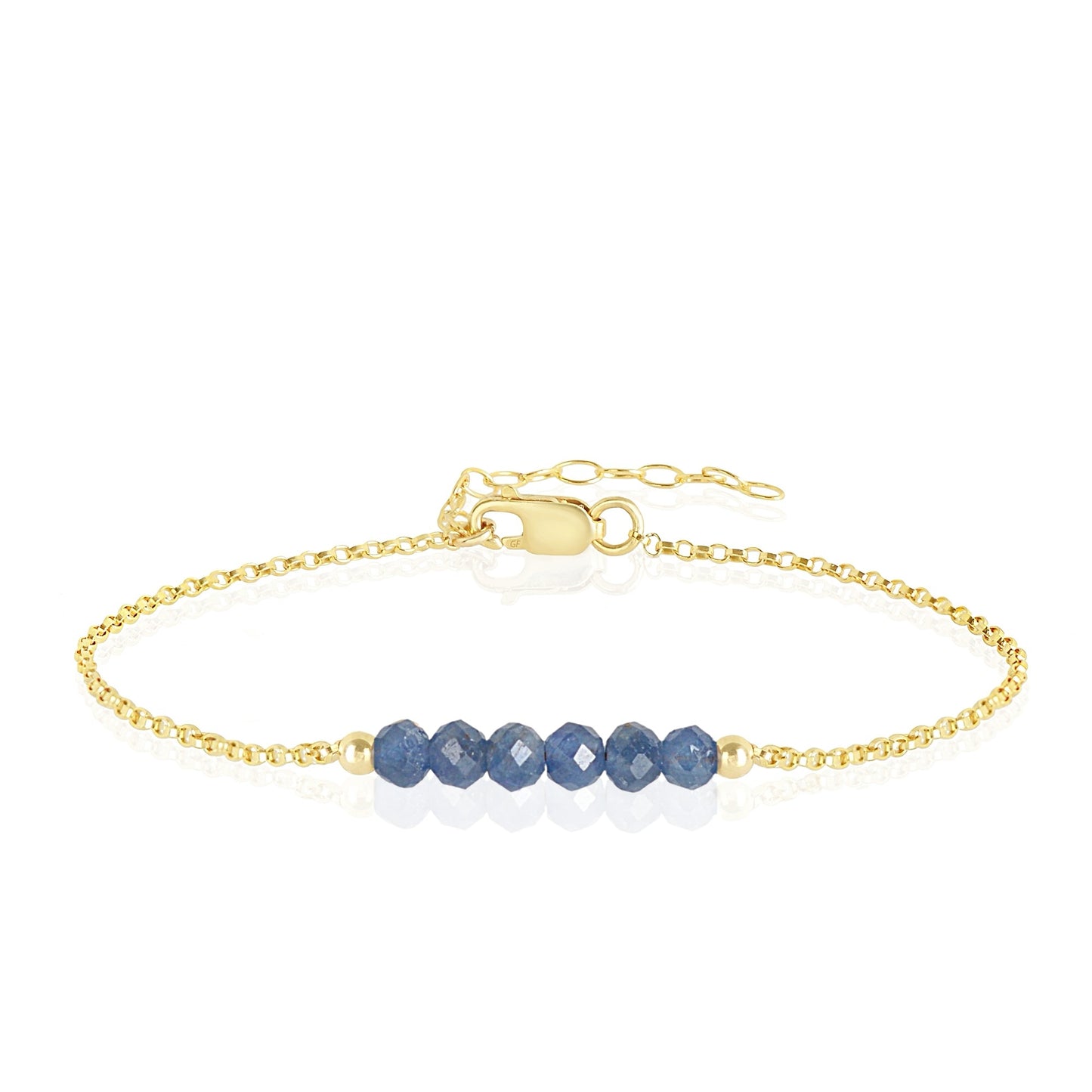 Blue Sapphire Bracelet with initials