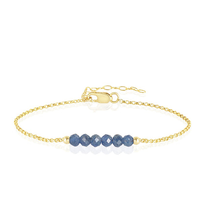 Blue Sapphire Bracelet with initials
