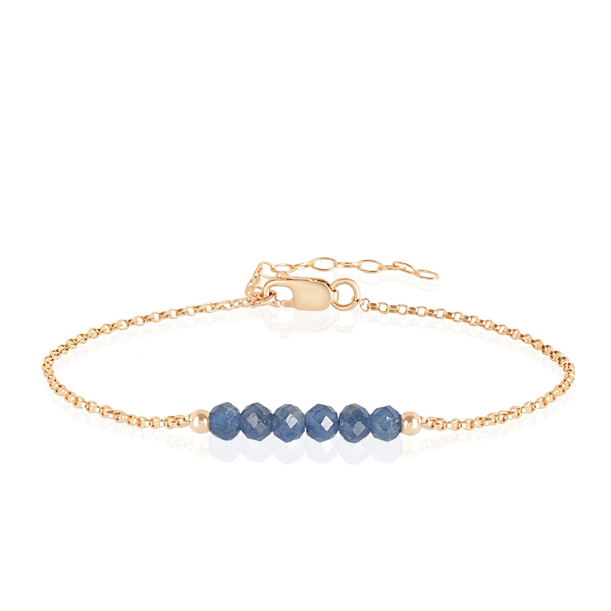 Blue Sapphire Bracelet with initials