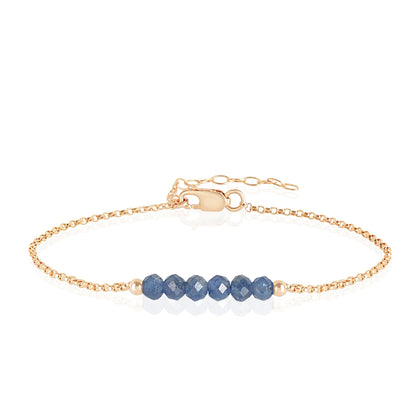 Blue Sapphire Bracelet with initials
