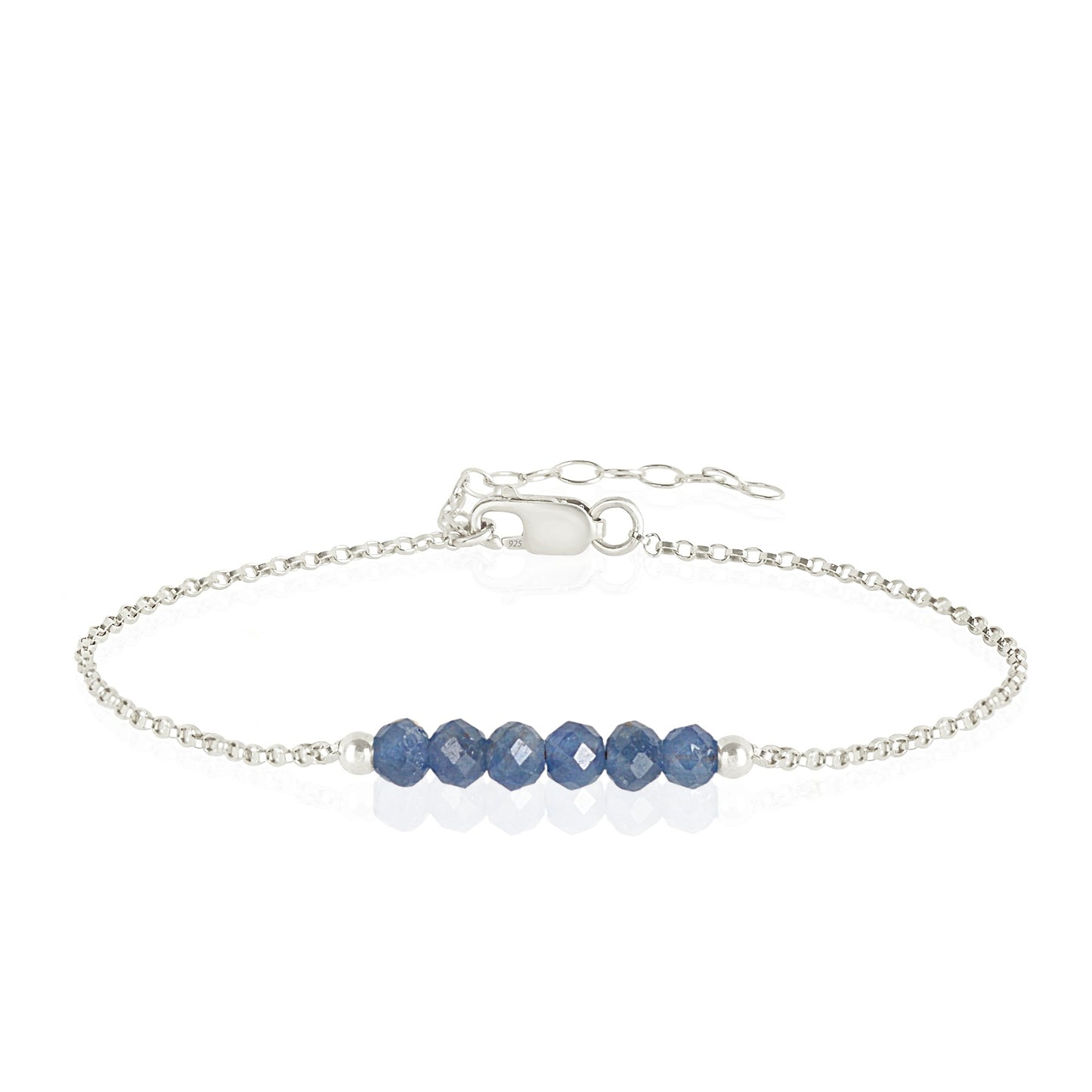 Blue Sapphire Bracelet with initials