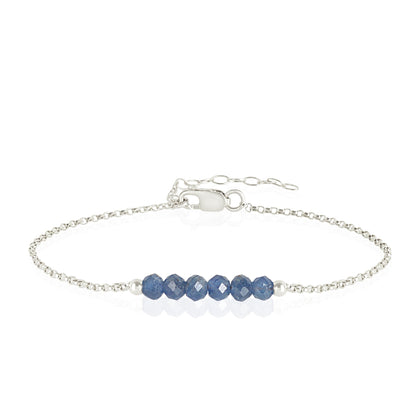 Blue Sapphire Bracelet with initials