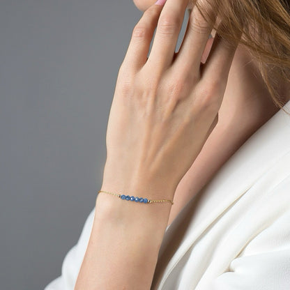 Blue Sapphire Bracelet with initials
