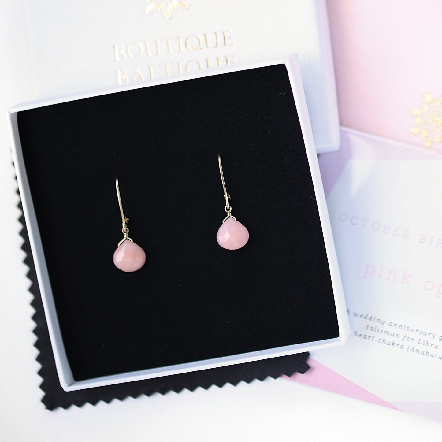 Pink Opal Earrings