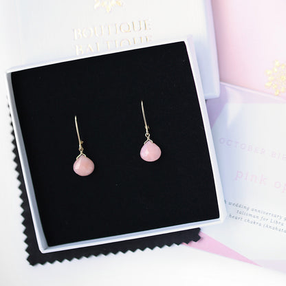 Pink Opal Earrings
