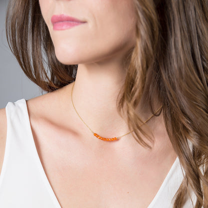Carnelian Bar Necklace • LINEA