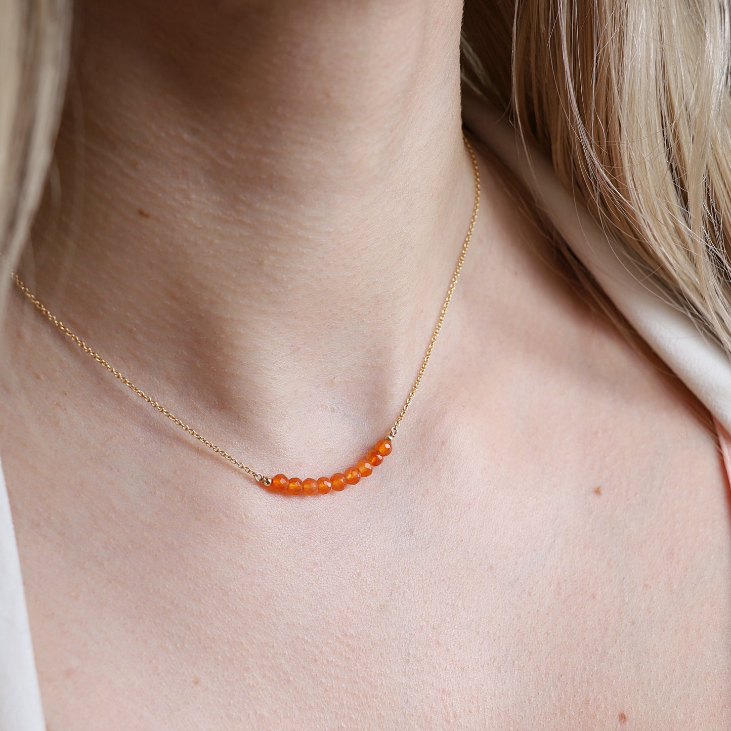 Carnelian Bar Necklace • LINEA