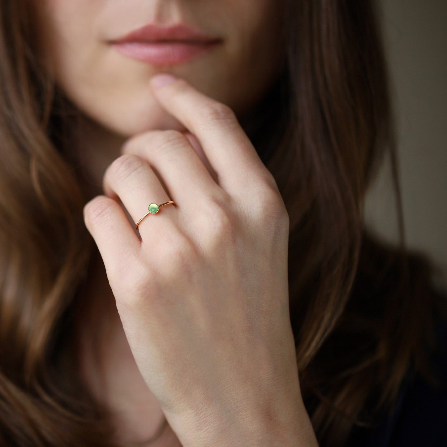 Mini Chrysoprase Ring • SPHERA