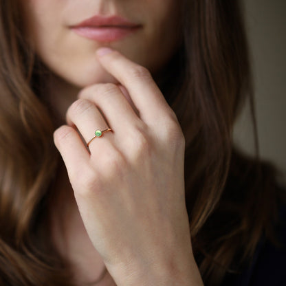 Mini Chrysoprase Ring • SPHERA