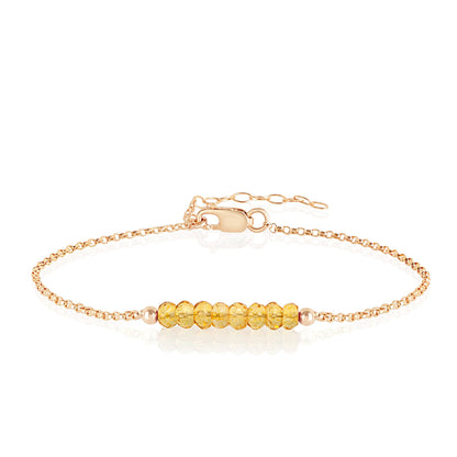 Citrine Anklet with initials