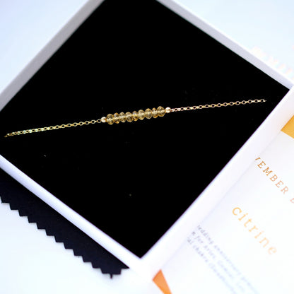 Citrine Anklet with initials