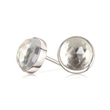 Sterling Silver Clear Quartz Stud Earrings