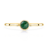 14k Dainty Emerald Ring