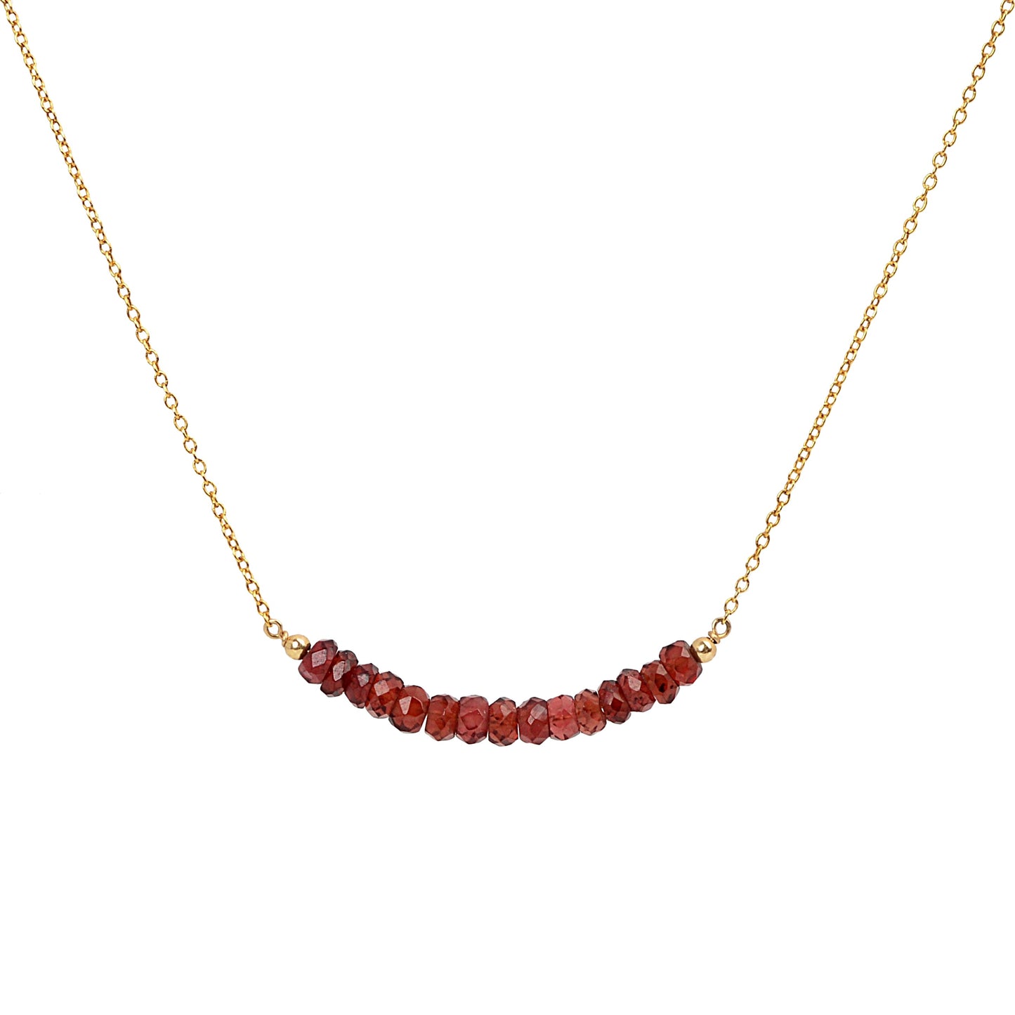 Garnet Bar Necklace • LINEA
