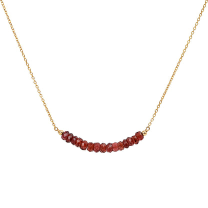 Garnet Bar Necklace • LINEA