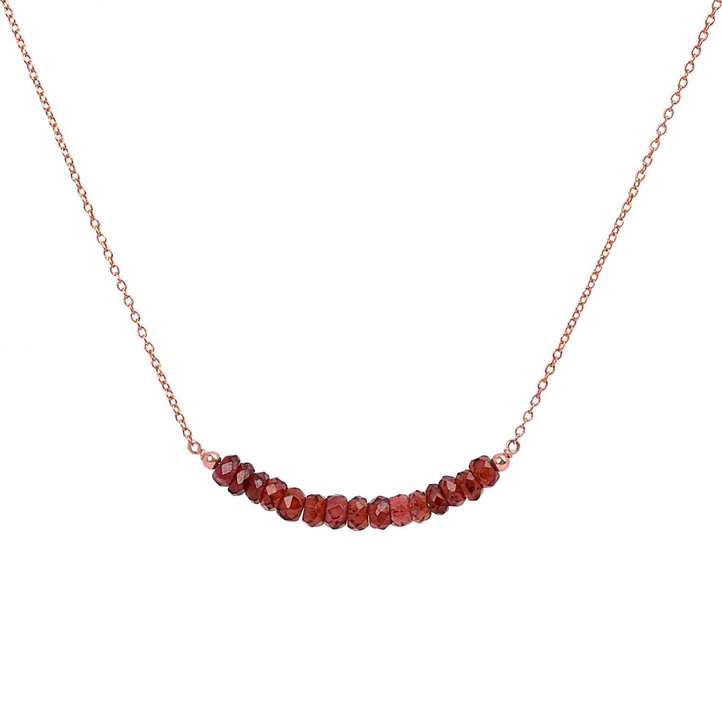 Garnet Bar Necklace • LINEA