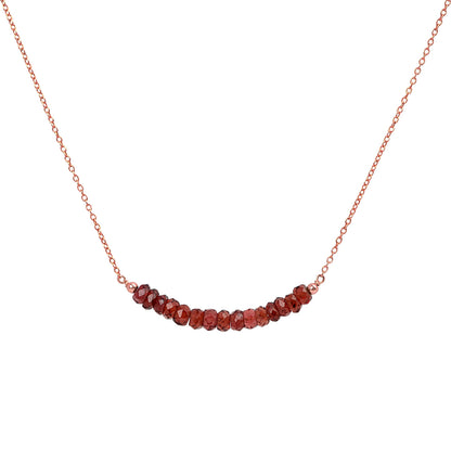 Garnet Bar Necklace • LINEA