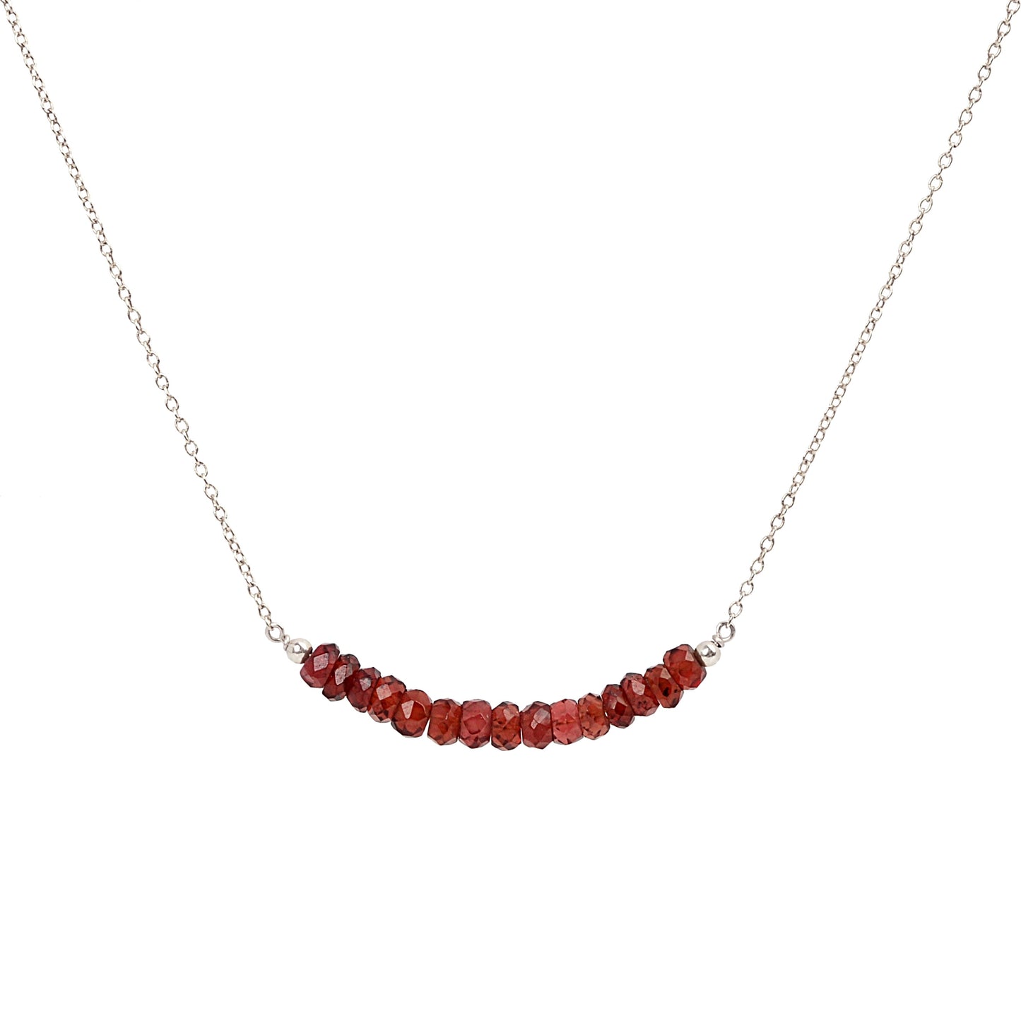 Garnet Bar Necklace • LINEA